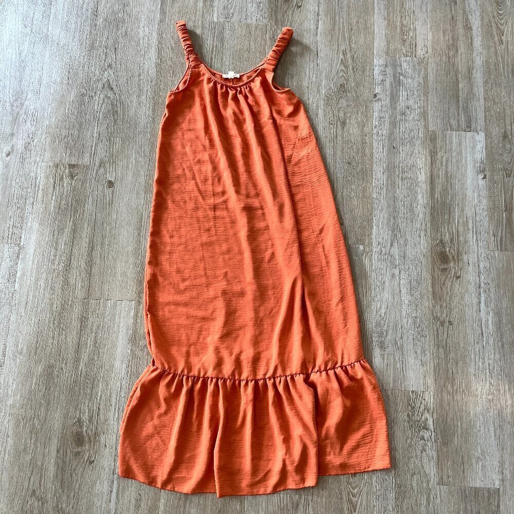 Womens See You Monday Orange Maxi Dress - L